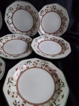 Juego 8Platos Cerámica Inglesa Churchill