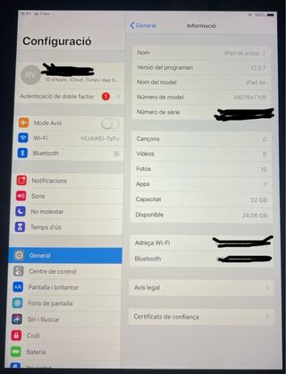 iPad Air Apple Argento 32GB