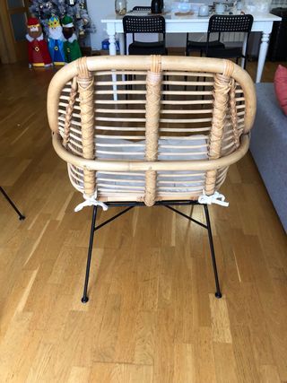 Sillas de salón ratán y metal