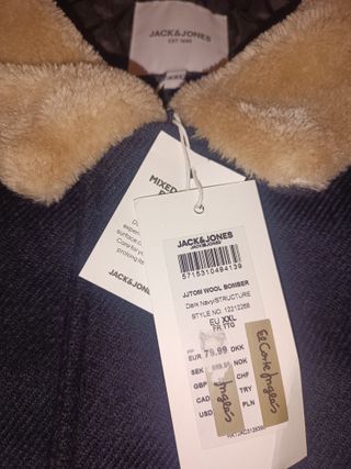 Cazadora Bomber Jack & Jones Talla XXL