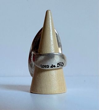 Anillo Uno de 50 Azul y Plateado