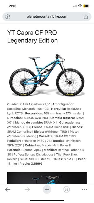 Yt Capra Cf Pro legendary edition