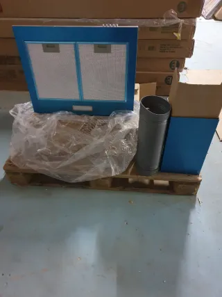 Campana extractora azul