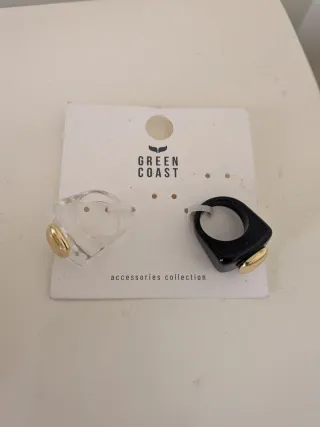 Set anillos fantasía GREEN COAST sin estrenar