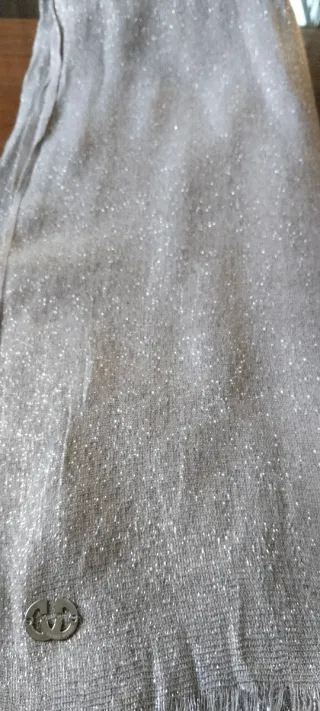 Pañuelo chal plateado mujer