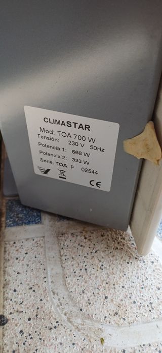 Toallero cerámico bajo consumo