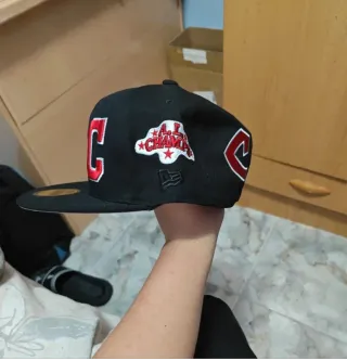 Gorra New Era Cleveland Indians Negra Roja