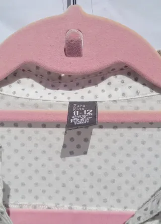 Blusa Zara lunares niña T.11-12
