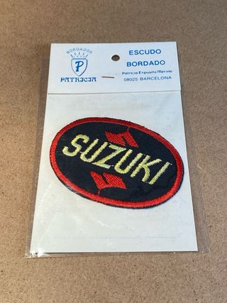PARCHE SUZUKI ROPA VINTAGE Tela antiguo moto retro