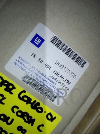 Radiador aire opel corsa C furgon nuevo