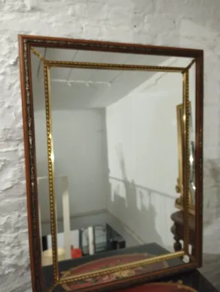 Espejo antiguo madera y dorado