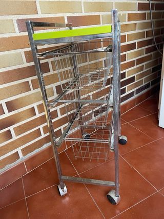 Carro auxiliar cocina 3 cestas