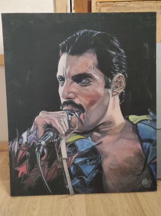 Freddie Mercury Retrato Acrílico