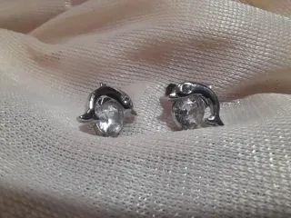 Pendientes Delfín con Circonita