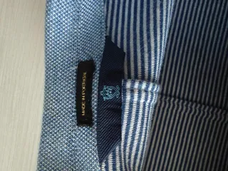 Americana Massimo Dutti Algodón Azul