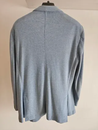 Americana Massimo Dutti Algodón Azul