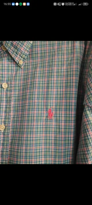 Camisa Polo Ralph Lauren cuadros verde