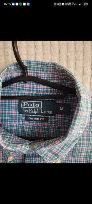 Camisa Polo Ralph Lauren cuadros verde