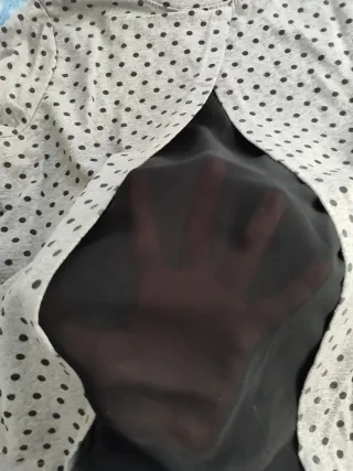 Jersey fino lunares con gasa