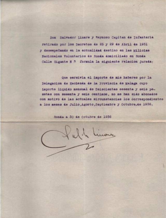 CAPITAN RETIRADO MILICIAS NACIONALES 1936