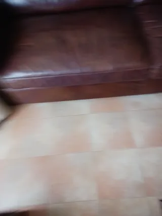 Sillón de piel marrón