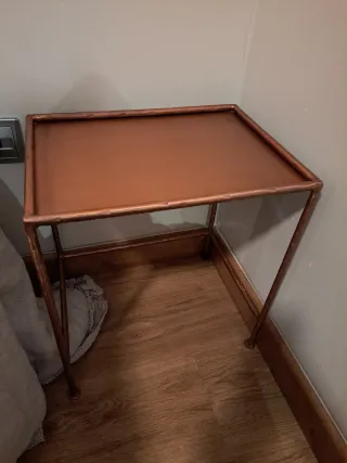 2 Mesitas Hierro Cobre y Dorado