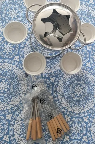 Juego de fondue giratoria