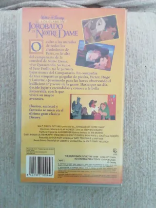 VHS El Jorobado de Notre Dame Disney Clásicos
