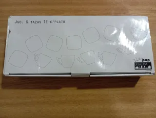 Juego 6 tazas de café té