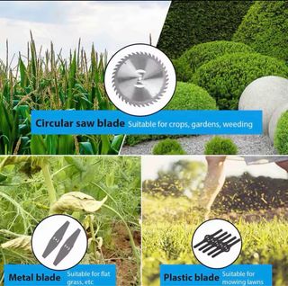 Desbrozadora eléctrica con 2 baterías