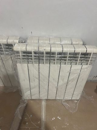 Radiador agua calefacción metal blanco