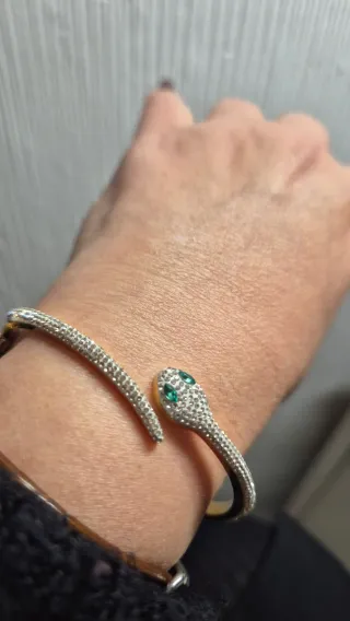 Pulsera Acero Circonitas Serpiente