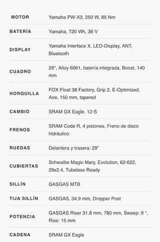 Bicicleta Eléctrica Gas Gas MXA 3 TALLA M