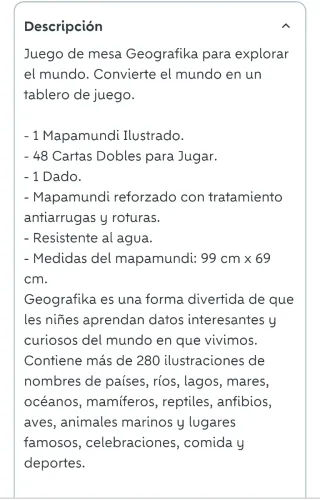 Juego de mesa Geografika: Explora el Mundo