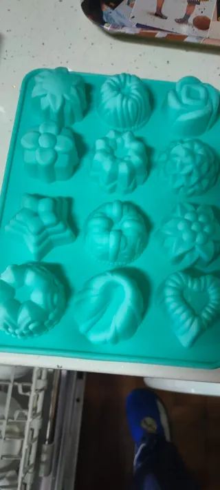 Lote Moldes Silicona Corazón Estrella Flor