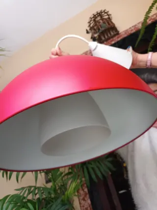 Lámpara de techo roja y blanca Alhaurin grande