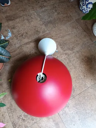 Lámpara de techo roja y blanca Alhaurin grande