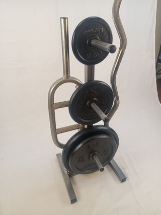 Soporte para discos de pesas 28 y 30 mm decathlon