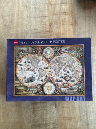 Puzzle Mapa Mundi Heye 2000 Piezas + Póster