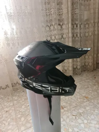 Casco Moto Negro Carbono