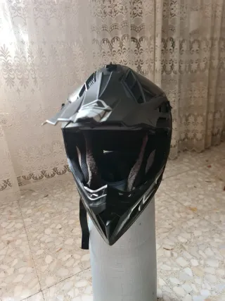 Casco Moto Negro Carbono