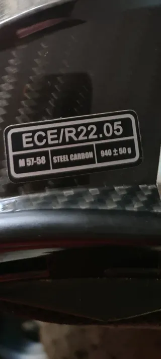 Casco Moto Negro Carbono