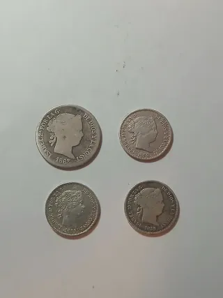 Lote monedas plata españolas