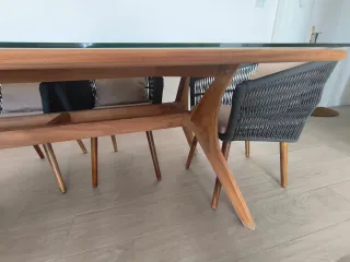 Mesa comedor y 6 sillones exterior/interior