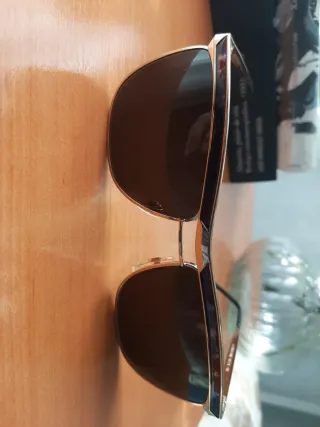 Gafas de Sol Marrón y Dorado