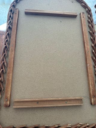 Cuna mimbre antigua artesanal