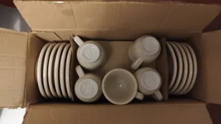 Juego de tazas de café de porcelana 12 piezas