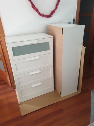 Cajoneras blancas pack de dos