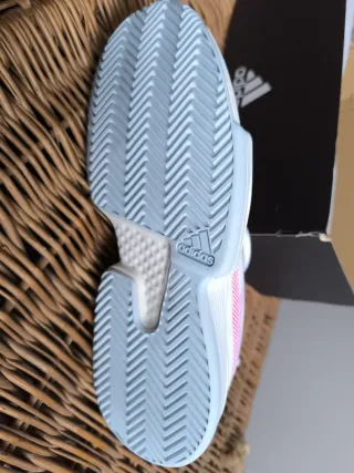 Zapatillas Adidas Pádel/Tenis Rosa y Blanco 39 1/3