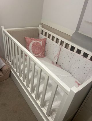 Cuna/cama evolutiva 140x70 con cama nido:sin usar